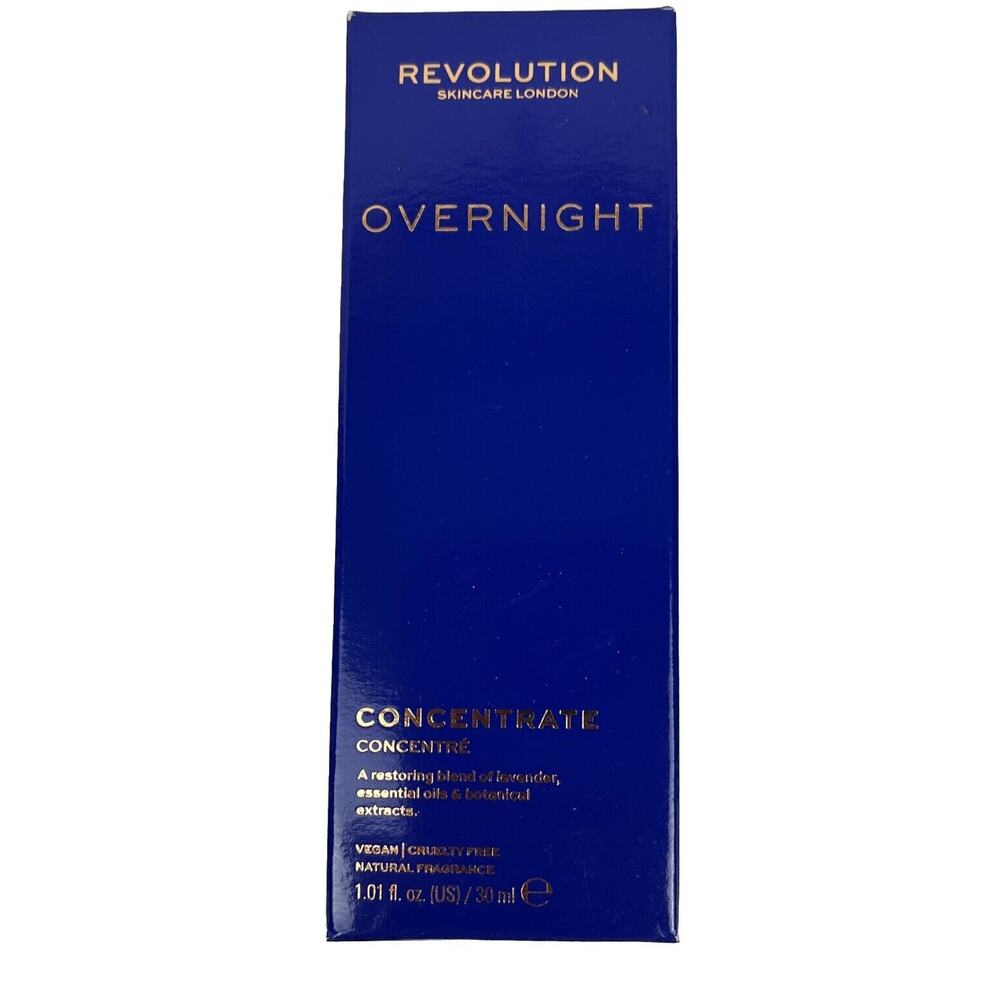 Revolution Overnight Skin Oil Concentrate Skincare London 1.01oz Restoring Vegan